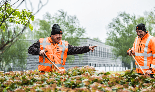 Medewerkers groenvoorziening zonder ervaring aan het werk